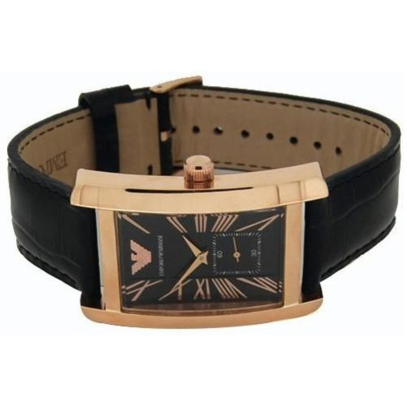 Emporio Armani Classic Black Dial Black Leather Strap Watch For Women - AR0169 Buy Now By Emporio Armani
