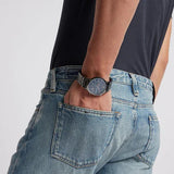 Emporio Armani Renato Chronograph Quartz Blue Dial Black Steel Strap Watch For Men - AR11215 Buy Now By Emporio Armani