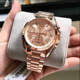 Michael Kors Bradshaw Rose Gold Dial Rose Gold Steel Strap Watch for Women - MK5503 Buy Now By Michael Kors