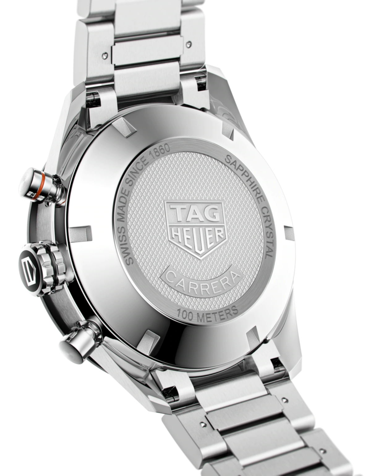 Tag Heuer Carrera Automatic Chronograph Black Dial Silver Steel Strap Watch for Men - CBM2110.BA0651