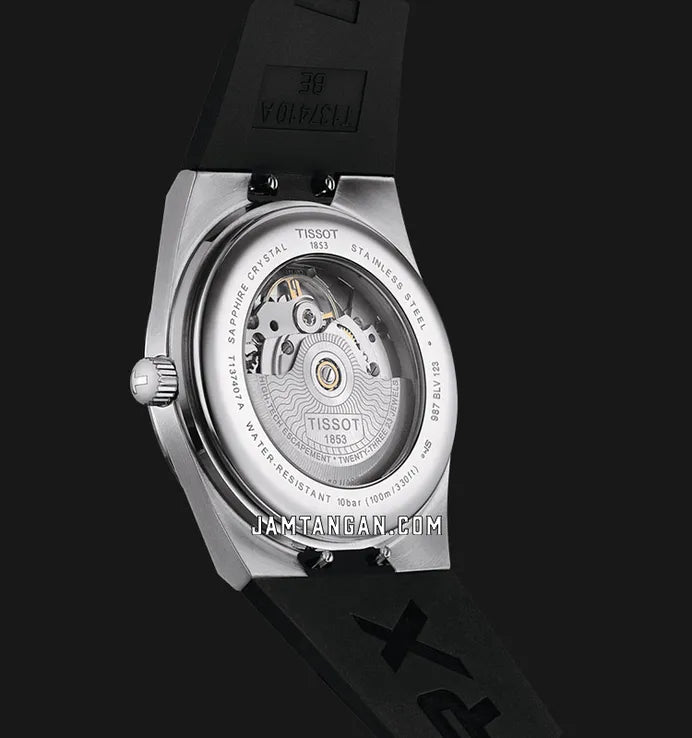 Tissot PRX Powermatic 80 Black Dial Black Rubber Strap Watch for Men - T137.407.17.051.00 Buy Now By Tissot