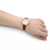 Emporio Armani Mia Quartz Silver Dial Brown Leather Strap Watch For Women - AR11525 Buy Now By Emporio Armani
