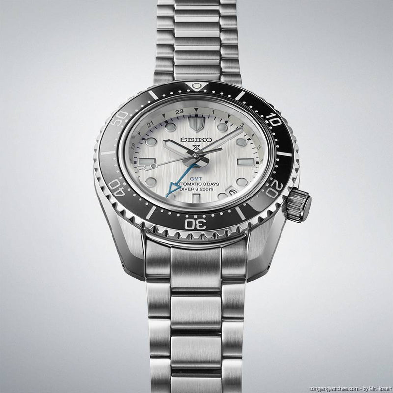Shop Seiko Prospex Sea Arctic Ocean GMT Limited Edition Silver Dial Silver Steel Strap Watch For Men - SPB439J1 in USA