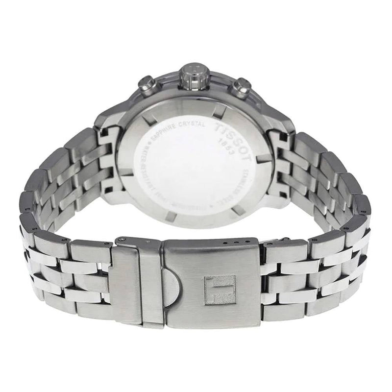 Tissot T Sport PRC 200 Chronograph White Dial Silver Steel Strap Watch For Men - T114.417.11.037.00 Buy Now By Tissot