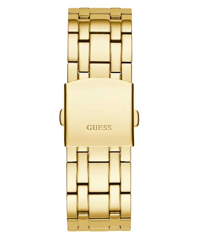 Shop Guess Continental Diamonds Gold Dial Gold Steel Strap Watch for Men - GW0261G2 in USA