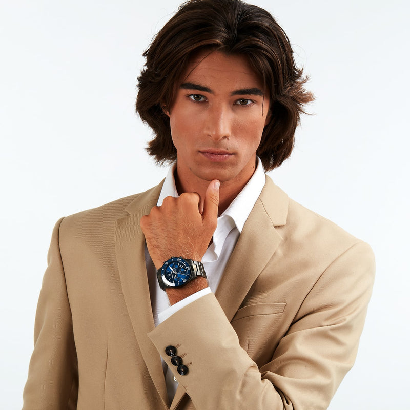 Maserati Competizione Chronograph Blue Dial Black Steel Strap Watch For Men - R8873600005 Buy Now By Maserati