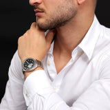 Maserati Stile Skeleton Automatic Black Dial Silver Steel Strap Watch For Men - R8823142002