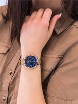 Fossil Jacqueline Three Hand Date Luggage Blue Dial Brown Leather Strap Watch for Women - ES4274 Buy Now By Fossil