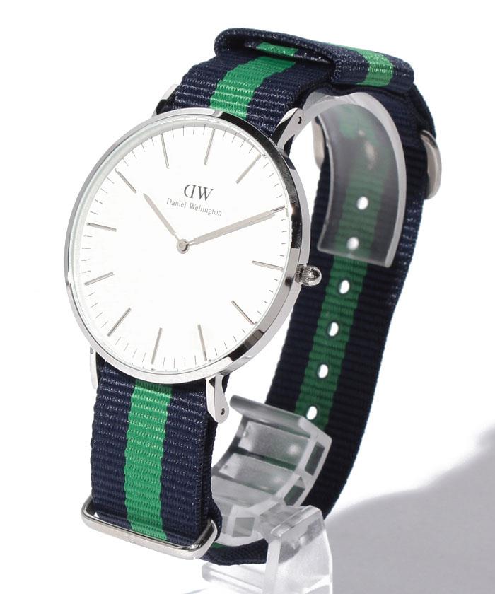 Shop Daniel Wellington Classic Warwick White Dial Two Tone Nylon Strap Watch for Men - DW00100019 in USA