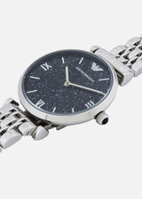 Emporio Armani Gianni T Bar Dark Blue Dial Silver Stainless Steel Watch For Women - AR11091 Buy Now By Emporio Armani
