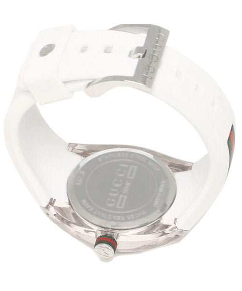 Shop Gucci Sync Quartz White Dial White Rubber Strap Unisex Watch - YA137302 in USA