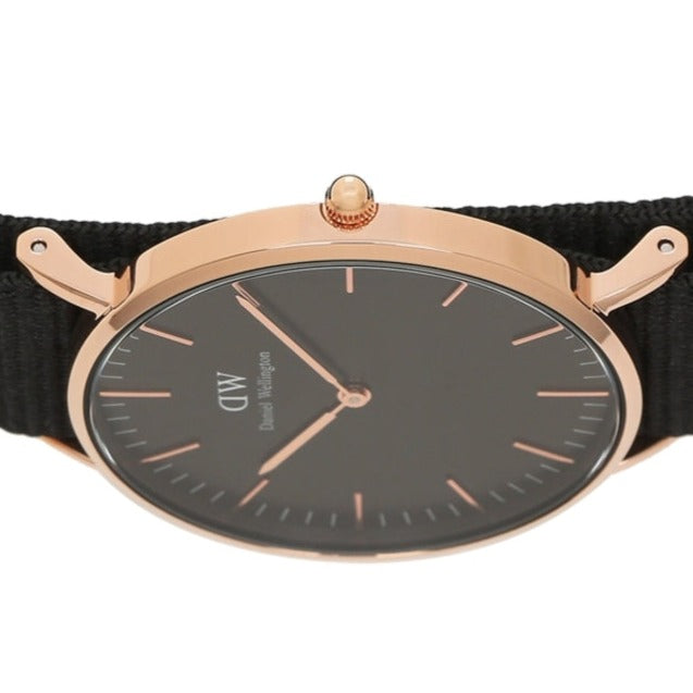 Daniel Wellington Classic Cornwall Black Dial Black NATO Strap Watch For Women - DW00100150 Buy Now By Daniel Wellington