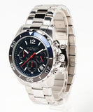 Coach Kent Chronograph Blue Dial Silver Steel Strap Watch for Men - 14602555