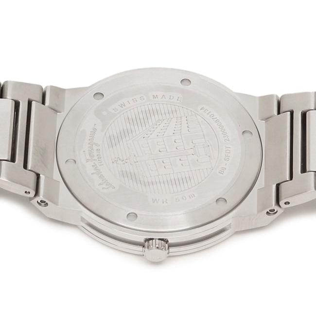 Shop Salvatore Ferragamo F-80 Classic Silver Dial Silver Steel Strap Watch for Men - SFDT02223 in USA