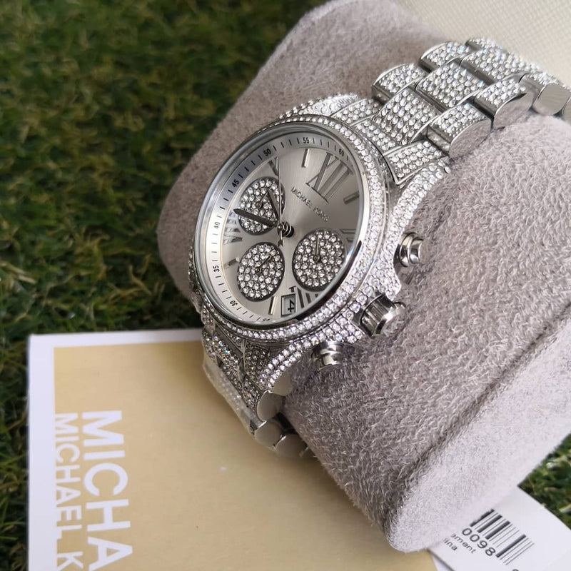 Michael Kors Mini Bradshaw Crystals Silver Dial Silver Steel Strap Watch For Women - MK6454 Buy Now By Michael Kors
