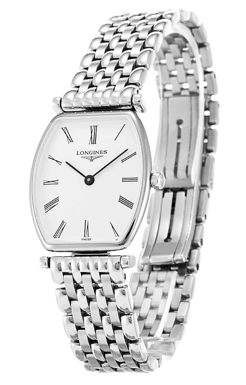 Longines La Grande Classique de Longines Tonneau White Dial Silver Steel Strap Watch for Women - L4.205.4.11.6 Buy Now By Longines