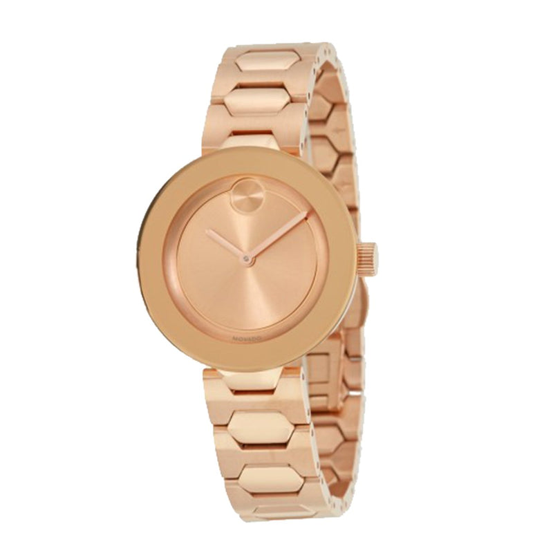 Movado Bold Rose Gold Dial Rose Gold Steel Strap Watch for Women - 3600387 Buy Now By Movado