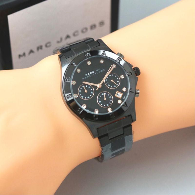 Marc Jacobs Blade Chronograph Blue Dial Blue Steel Strap Watch for Women - MBM8581 Buy Now By Marc Jacobs