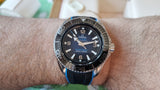 Shop Omega Planet Ocean 6000M Co Axial Master Chronometer 45.5mm Blue Dial Black Rubber Strap Watch for Men - 21532462103001 in USA