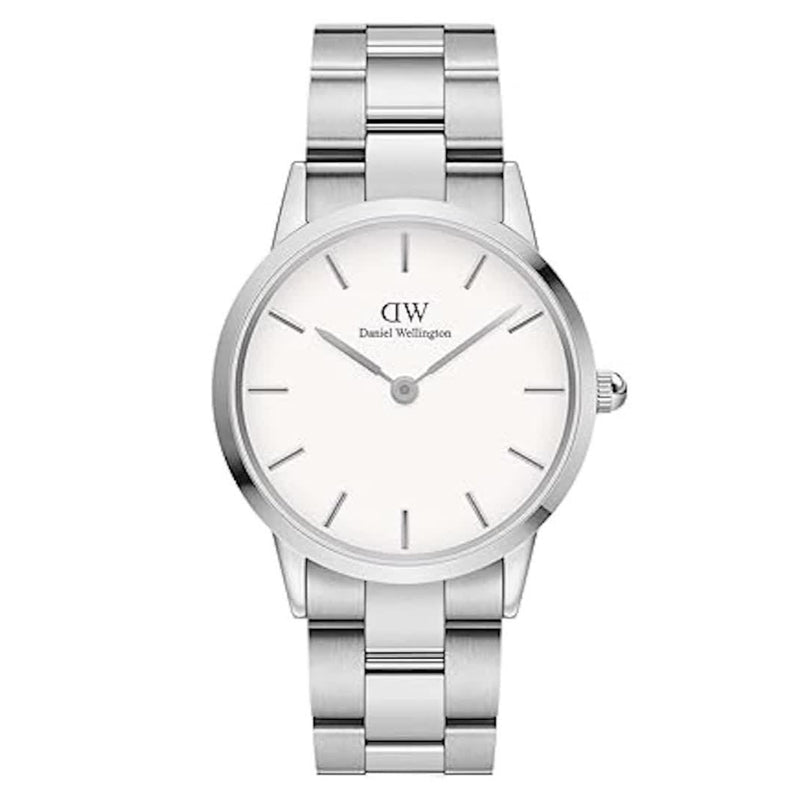 Daniel Wellington Iconic Link White Dial Silver Steel Strap Watch for Women - DW00100203 Buy Now By Daniel Wellington