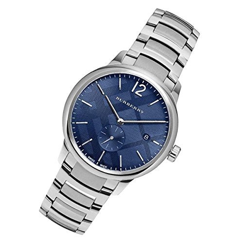 Shop Burberry The Classic Blue Dial Silver Steel Strap Watch for Men - BU10007 in USA