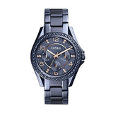 Fossil Riley Quartz Blue Dial Blue Steel Strap Watch for Women - ES4294 Buy Now By Fossil