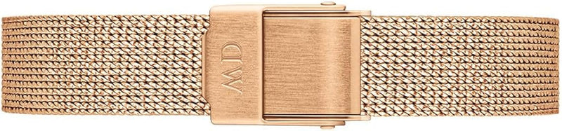 Daniel Wellington Petite Pressed Melrose Black Dial Rose Gold Mesh Strap Watch For Women - DW00100440 Buy Now By Daniel Wellington