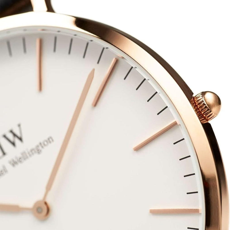 Shop Daniel Wellington Classic Warwick White Dial Two Tone Nylon Strap Watch for Men - DW00100005 in USA