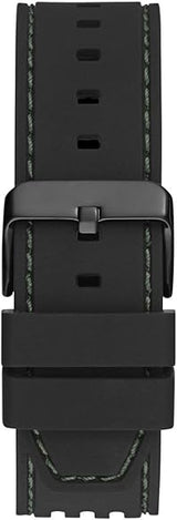 Guess Phoenix Analog Black Dial Black Silicone Strap Watch For Men- GW0499G7 Buy Now By Guess