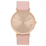 Coach Delancey Gold Dial Pink Leather Strap Watch for Women - 14503332