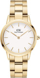 Daniel Wellington Iconic Link White Dial Gold Steel Strap Watch For Men - DW00100343