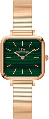 Daniel Wellington Quadro Studio Green Dial Rose Gold Mesh Strap Watch For Women - DW00100520 Buy Now By Daniel Wellington