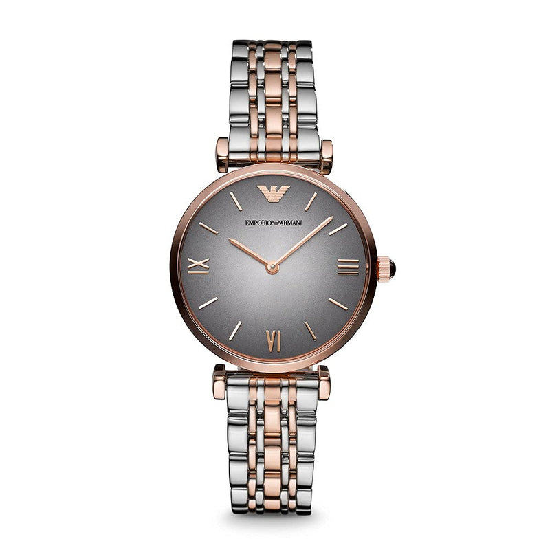 Emporio Armani Gianni T Bar Grey Dial Two Tone Stainless Steel Watch For Women - AR1725 Buy Now By Emporio Armani