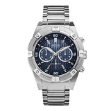 Shop Guess Jolt Chronograph Blue Dial Silver Steel Strap Watch for Men - W0377G2 in USA