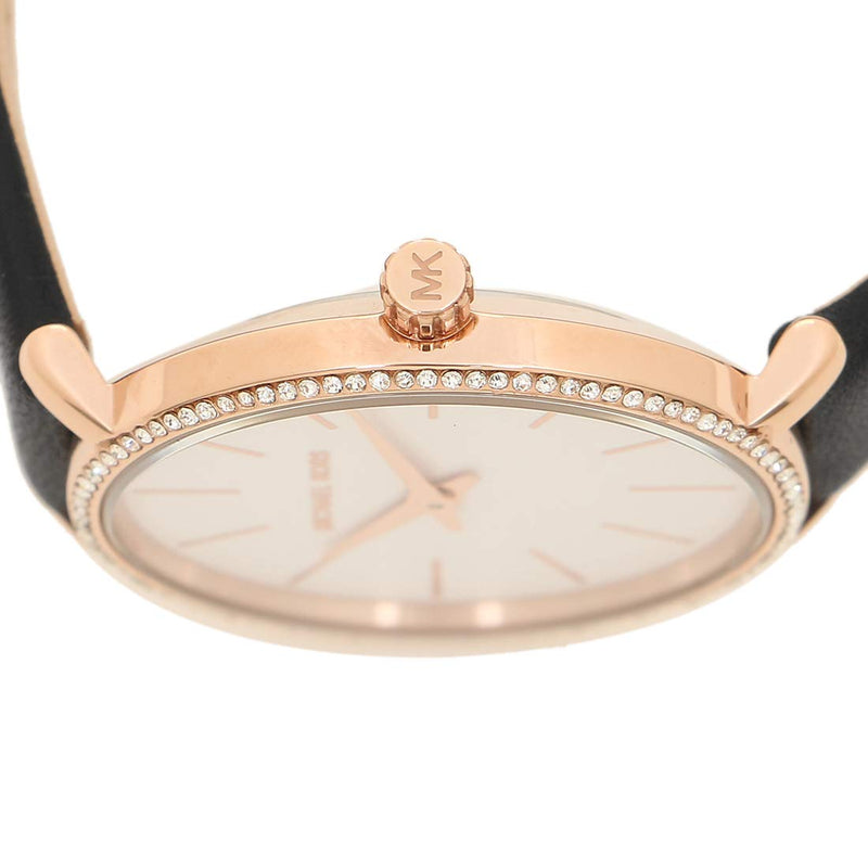 Michael Kors Pyper Three Hand White Dial Black Leather Strap Watch For Women - MK2835 Buy Now By Michael Kors