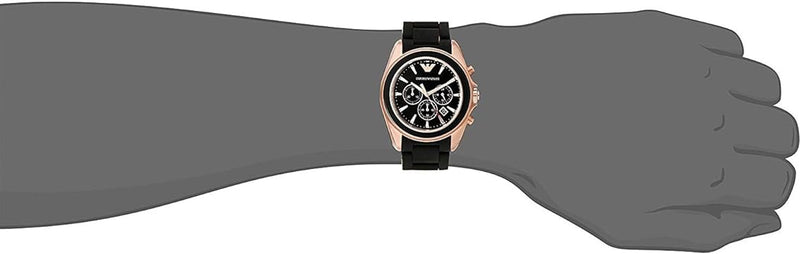Emporio Armani Sigma Chronograph Black Dial Black SIlicon Strap Watch For Men - AR6066 Buy Now By Emporio Armani