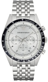 Emporio Armani Sportivo Chronograph Silver Dial Silver Steel Strap Watch For Men - AR6073 Buy Now By Emporio Armani