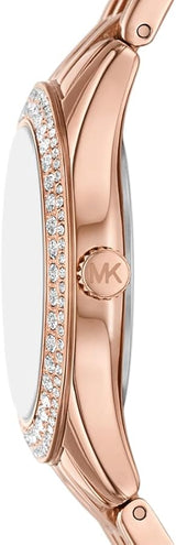 Michael Kors Harlowe Three-Hand Rose Gold Dial Rose Gold Steel Strap Watch for Women - MK4845 Buy Now By Michael Kors