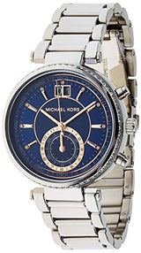 Michael Kors Sawyer Navy Blue Dial Silver Steel Strap Watch for Women - MK6224 Buy Now By Michael Kors