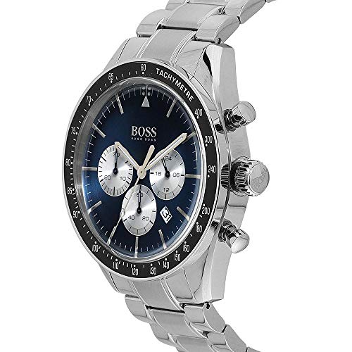 Shop Hugo Boss Chronograph Blue Dial Silver Steel Strap Watch for Men - 1513630 in USA