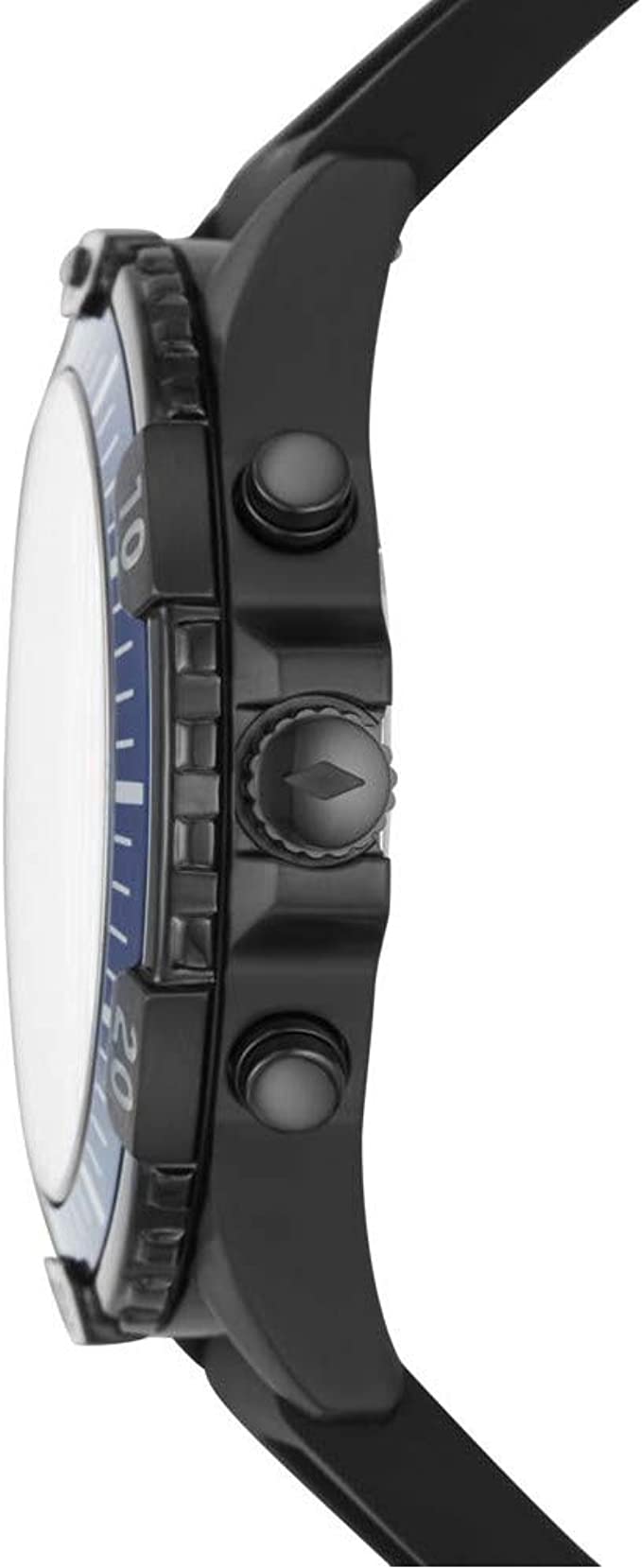 Fossil Garrett Chronograph Blue Dial Black Rubber Strap Watch for Men - FS5695 Buy Now By Fossil
