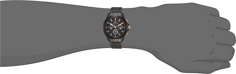 Tommy Hilfiger Aiden Chronograph Black Dial Black Steel Strap Watch For Men - 1791858 Buy Now By Tommy Hilfiger