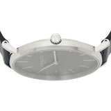 Coach Charles Grey Dial Navy Blue Leather Strap Watch for Men - 14602150