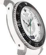 Shop Gucci Dive Tiger White Dial White Rubber Strap Watch For Men - YA136329 in USA