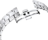Shop Swarovski Octea Lux Sport Chronograph Black Dial Silver Steel Strap Watch for Women - 5610520 in USA