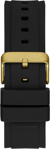 Guess Matrix Multifunction Gold Dial Black Rubber Strap Watch For Men - GW0423G2 Buy Now By Guess