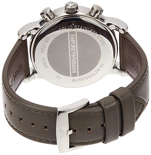 Emporio Armani Classic Chronograph Brown Dial Brown Leather Strap Watch For Men - AR1734 Buy Now By Emporio Armani
