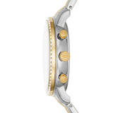 Fossil Neutra Chronograph Mother of Pearl White Dial Two Tone Steel Strap Watch for Women - ES5216 Buy Now By Fossil