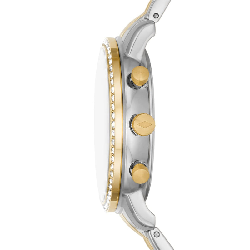 Fossil Neutra Chronograph Mother of Pearl White Dial Two Tone Steel Strap Watch for Women - ES5216 Buy Now By Fossil