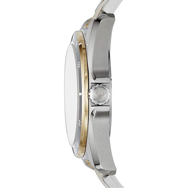 Emporio Armani Quartz Black Dial Two Tone Steel Strap Watch For Men - AR80017 Buy Now By Emporio Armani